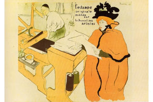 Toulouse Lautrec - Jane Avril Checking A Print Sample by Toulouse-Lautrec