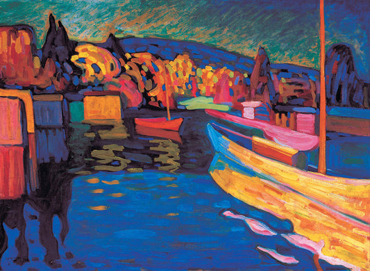 Autumn Landscape with Boats by Kandinski