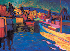 Kandinsky Wassily - Autumn Landscape with Boats by Kandinsky
