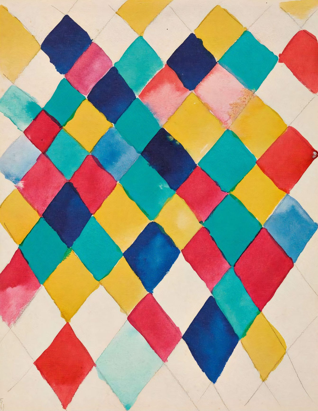 Kandinsky Wassily - Color Study with Lozenges by Kandinsky