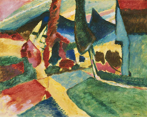 Kandinsky Wassily - Landscape with Two Populars by Kandinsky