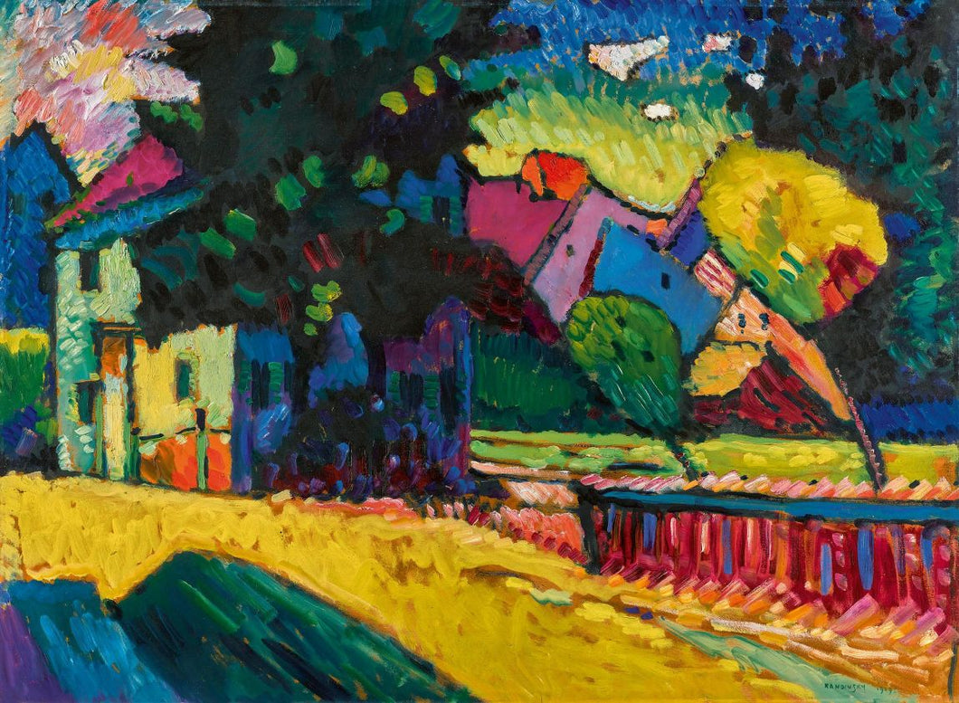 Kandinsky Wassily - Murnau - Landscape with Green House by Kandinsky