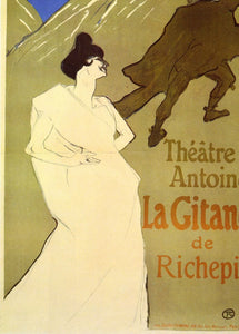 Vintage Art - La Gitane de Rechepin by Toulouse-Lautrec