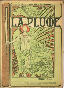 Vintage Art - La Plume by Alphonse Mucha