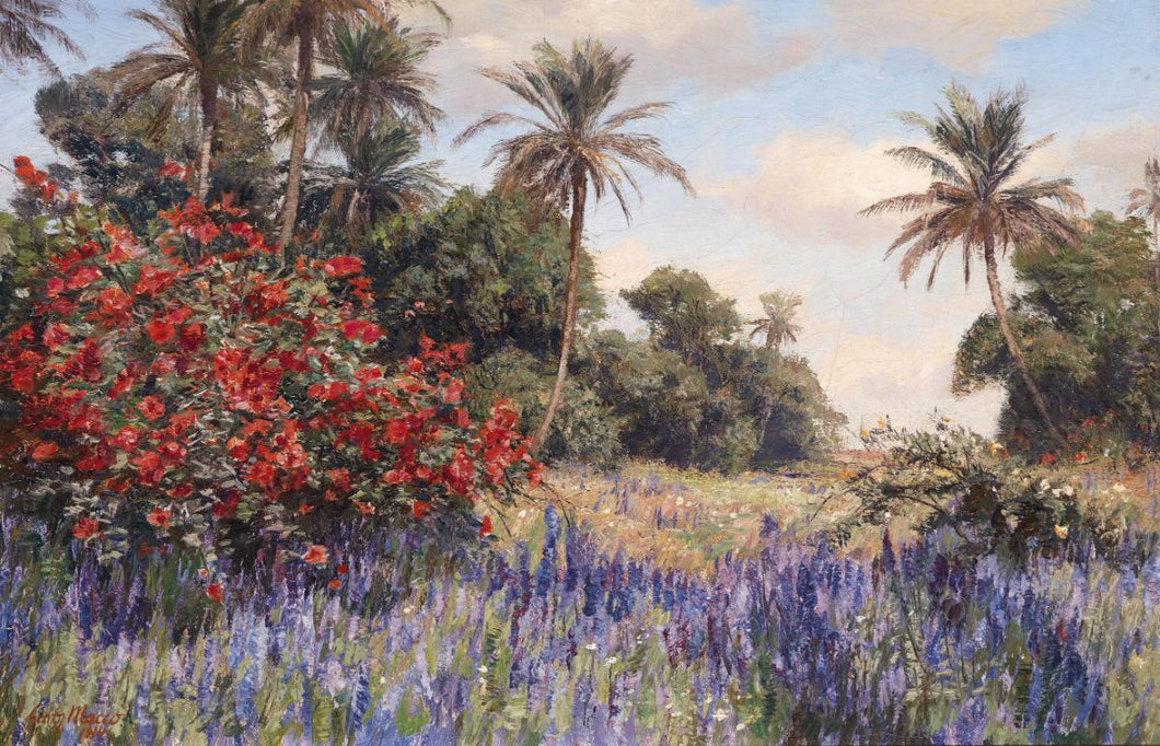 Macco, Georg_Südliche Landschaft mit Lavendel, 1914
