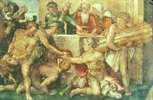 Michelanglo - Sacrifice of Noah by Michelangelo