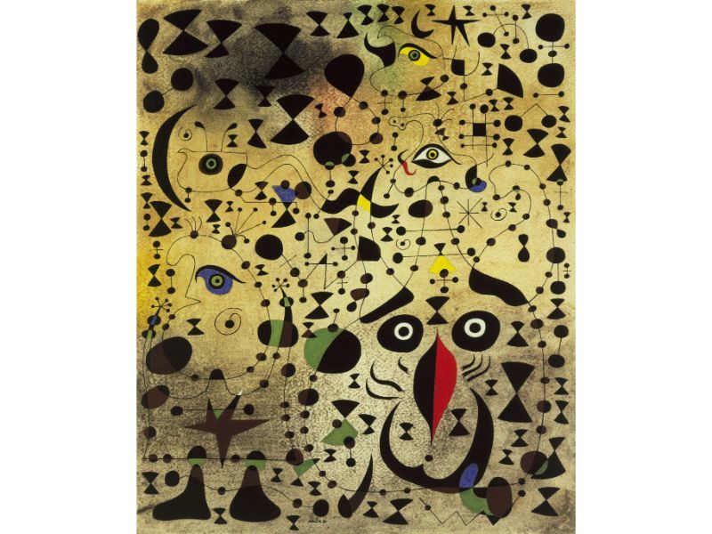 Joan Miro - Miro, Joan_Beautiful Bird Revealing the Unknown to a Pair of Lovers