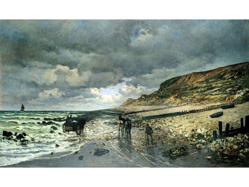 Claude Monet - Monet - La Pointe del Heve at low tide