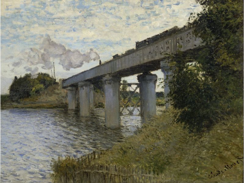 Claude Monet - Monet - The Railroad bridge in Argenteuil
