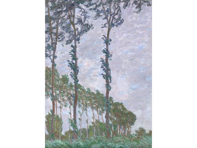 Claude Monet - Monet - Wind Effect, Series of The Poplars