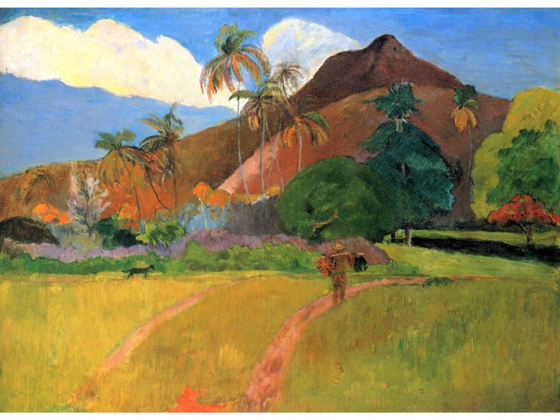 Gauguin Paul - Mountains in Tahiti by Gauguin