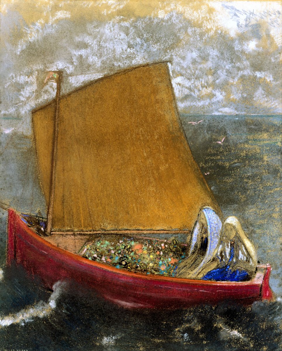 Odilon Redon - The yellow sail – MyFamousArt