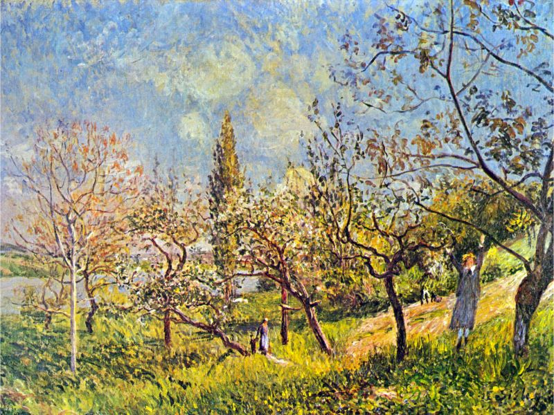 Sisley - Orchard in Spring by Sisley