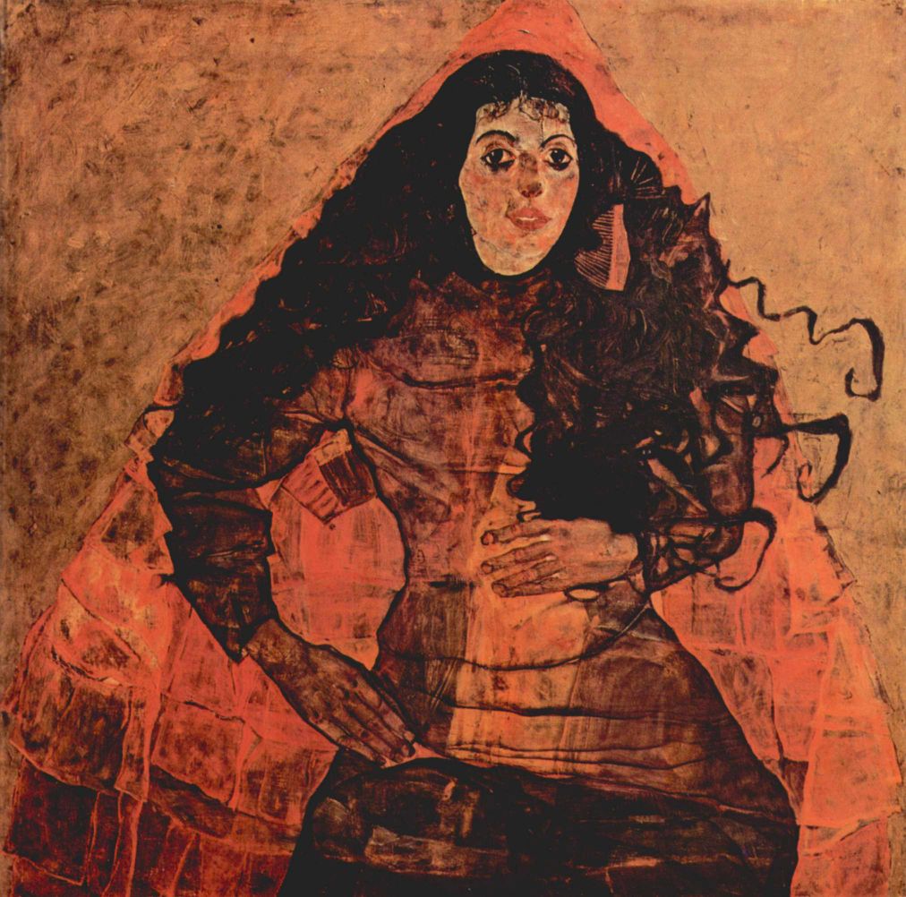 Egon Schiele - Portrait of Trude Engel by Schiele