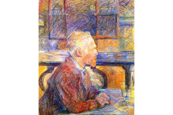 Toulouse Lautrec - Portrait of Van Gogh by Toulouse-Lautrec