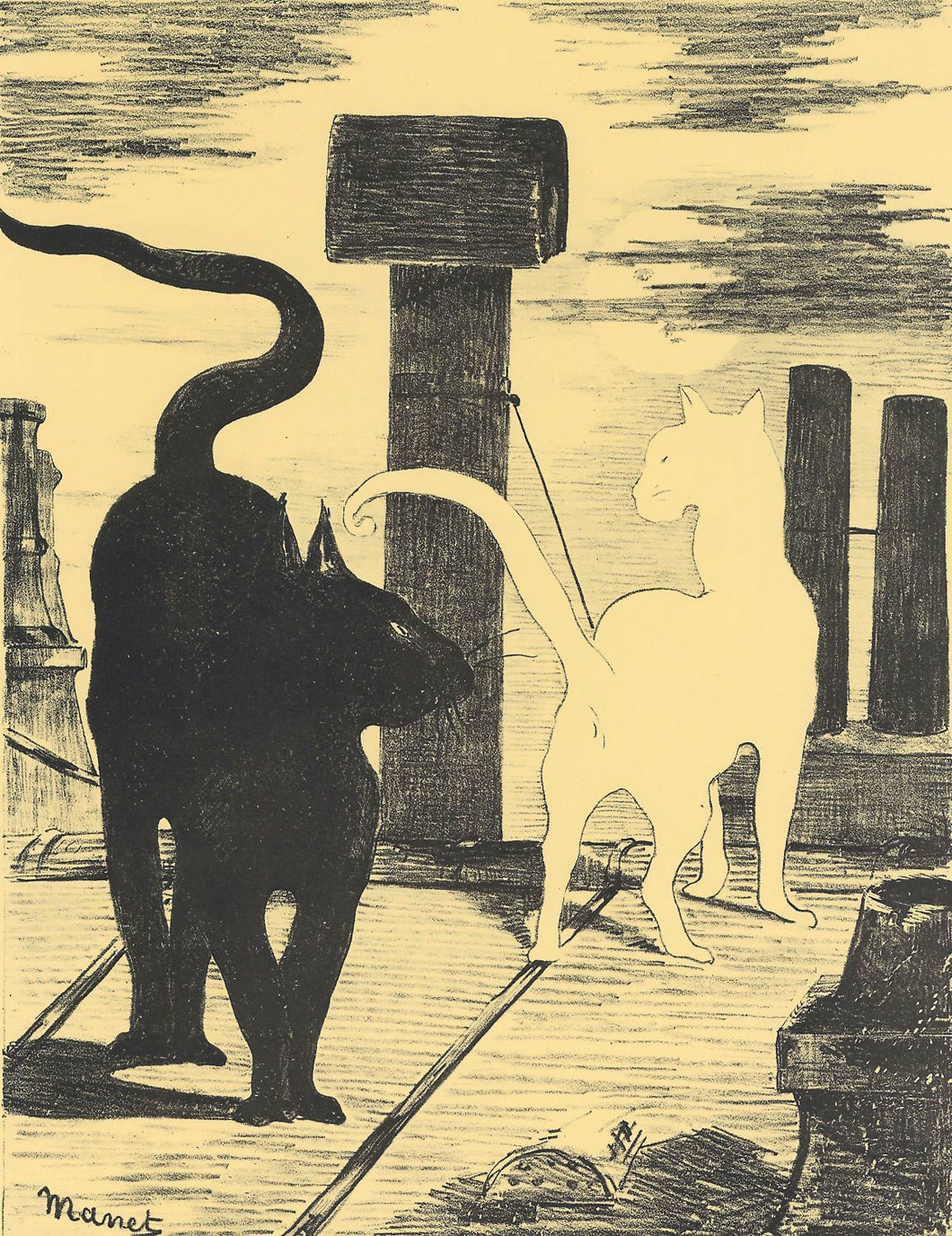 Édouard Manet - Rendevouz of Cats by Manet