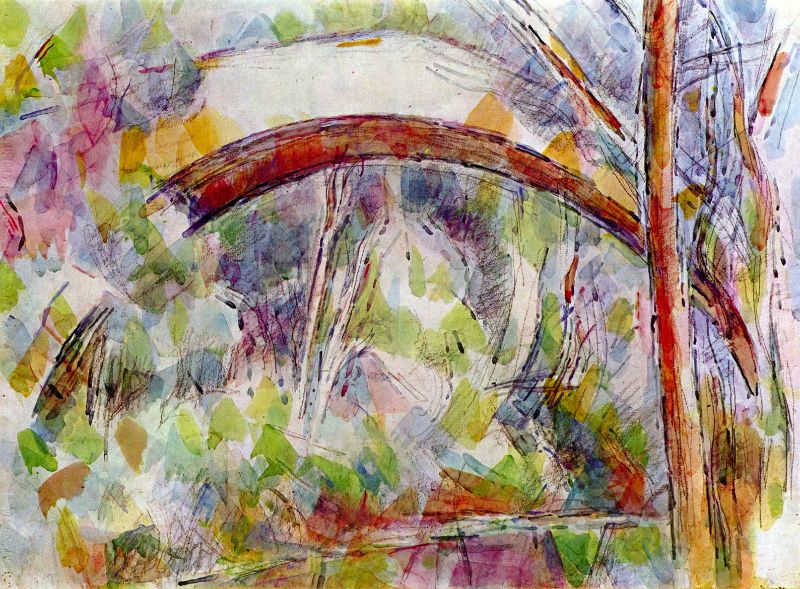 Cezanne - River at the Bridge of Three Sources