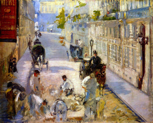 Édouard Manet - Road workers, Rue de Berne by Manet