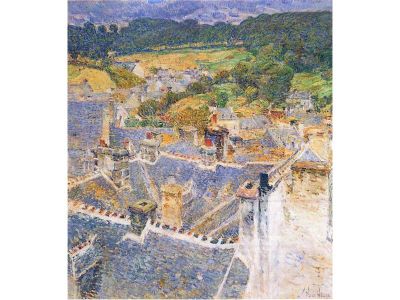 Hassam Childe - Roofs, Pont-Aven by Hassam Childe