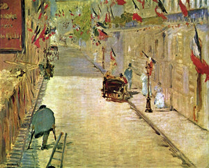 Édouard Manet - Rue Mosnier with Flags by Manet
