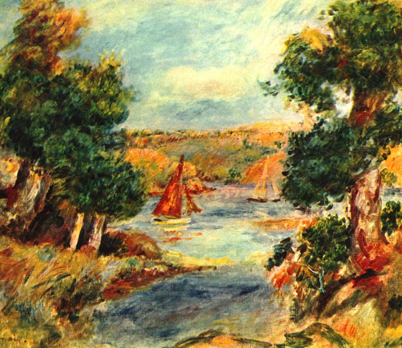 Renoir - Sailing Boats in Cagnes