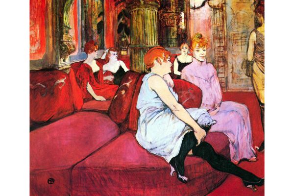 Toulouse Lautrec - Salon in the Rue de Moulins by Toulouse-Lautrec