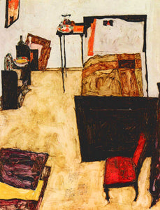 Egon Schiele - Schiele's Living Room in Neulengbach by Schiele