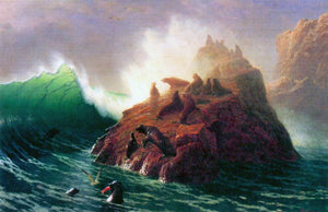 Albert Bierstadt - Seal Rock, California by Bierstadt