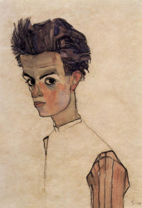 Egon Schiele - Self-Portrait by Schiele
