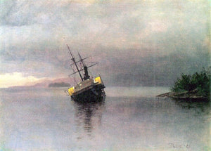 Albert Bierstadt - Shipwreck in Loring bay Alaska by Bierstadt