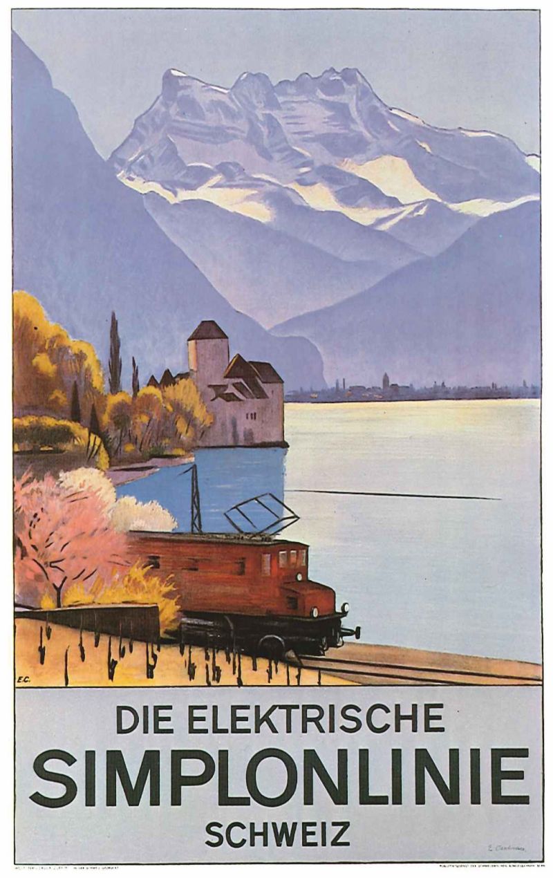 Vintage Art - Simplonlinie Montreux by Cardinaux