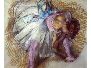 Degas - Sitting Dancer Lacing Her Slipper by Degas