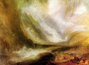 Turner, Joseph  Mallord - Snowstorm and Avalanche by Turner