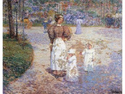 Hassam Childe - Spring in Central Park by Hassam Childe