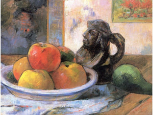 Gauguin Paul - Still Life with Apples, Pears and Krag by Gauguin