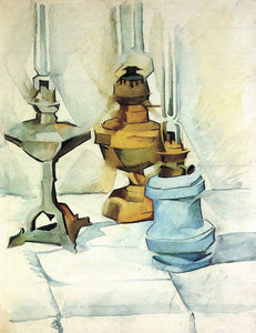 Juan Gris - Still life with three lamps