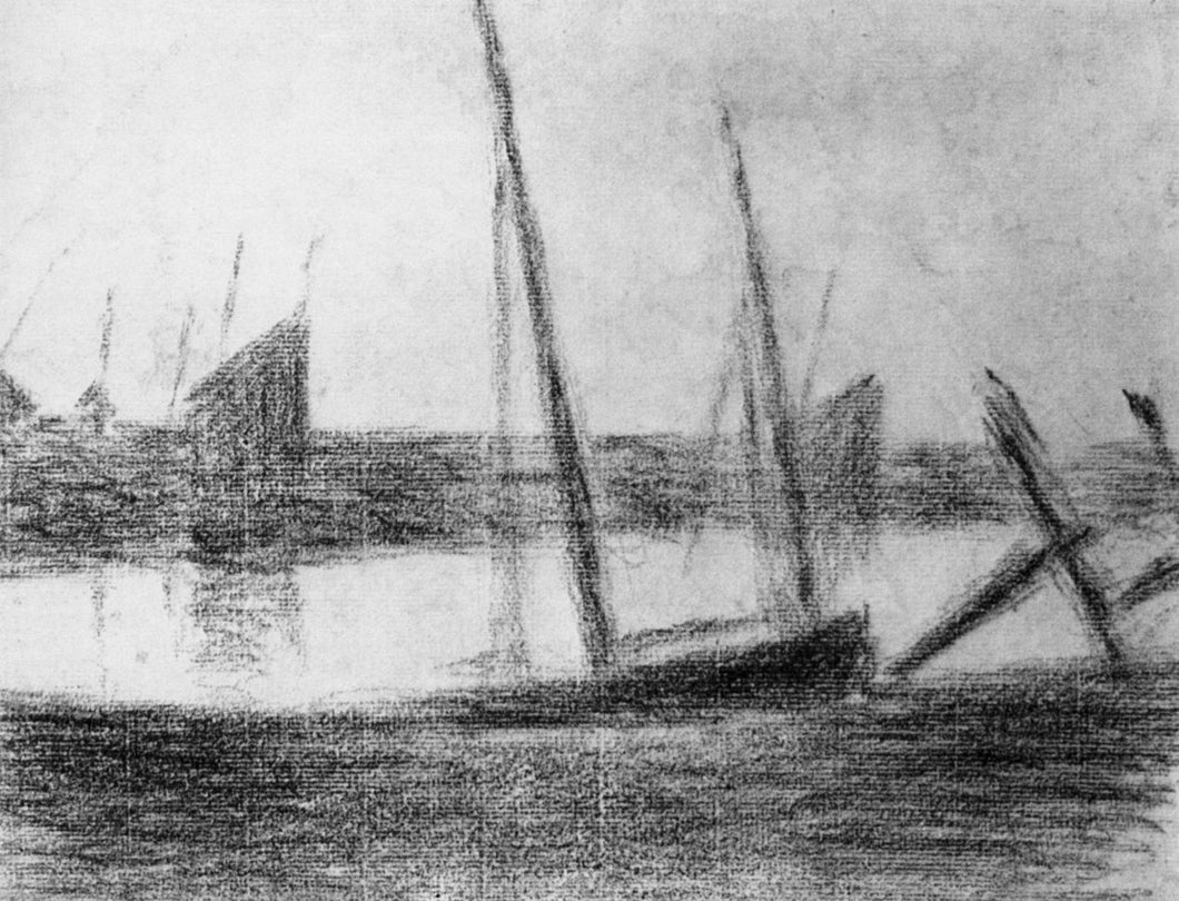 Seurat - Study of Boat and Anchor by Seurat
