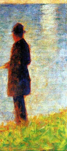 Seurat - Sunday at the Grand Jatte, Study of a Fisherman by Seurat