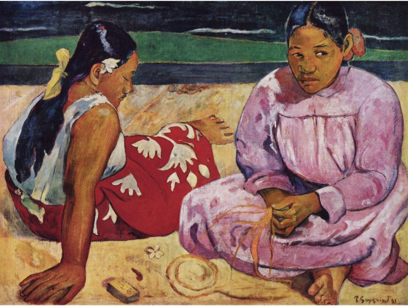 Gauguin Paul - Tahitian Women on Beach by Gauguin