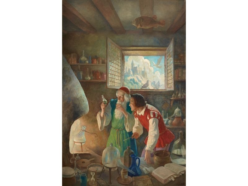 N.C. Wyeth - The Alchemist by N.C. Wyeth