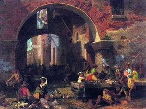 Albert Bierstadt - The Arc of Octavius, Roman Fish Market
