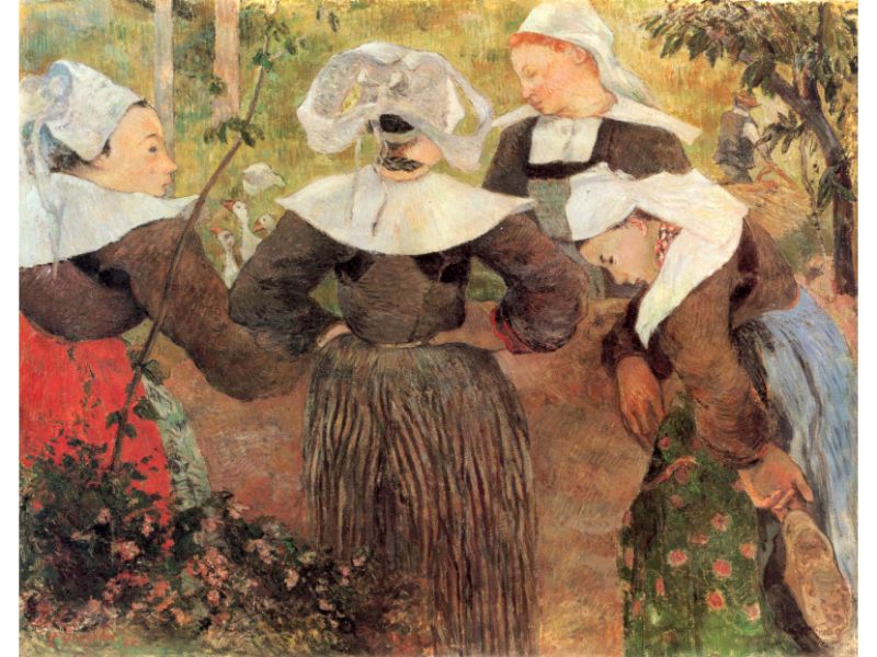 Gauguin Paul - The Dance of 4 Women of Breton by Gauguin
