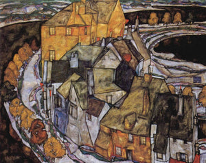 Egon Schiele - The House-Bend, or Island City  by Schiele