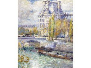 Hassam Childe - The Louvre on Pont Royal by Hassam Childe