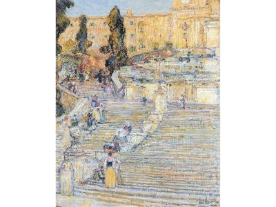 Hassam Childe - The Spanish Steps by Hassam Childe