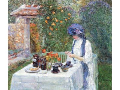 Hassam Childe - The Terre-Cuits Tea Set by Hassam Childe