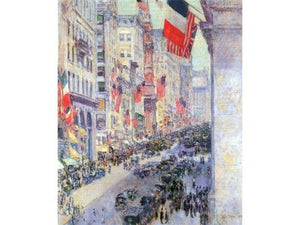 Hassam Childe - The Avenue Along 34th Street, May 1917 by Hassam Childe