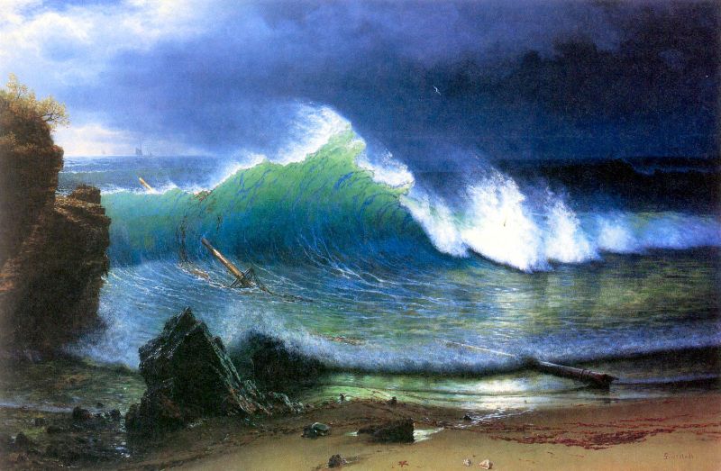 Albert Bierstadt - The Coast of the Turquoise Sea