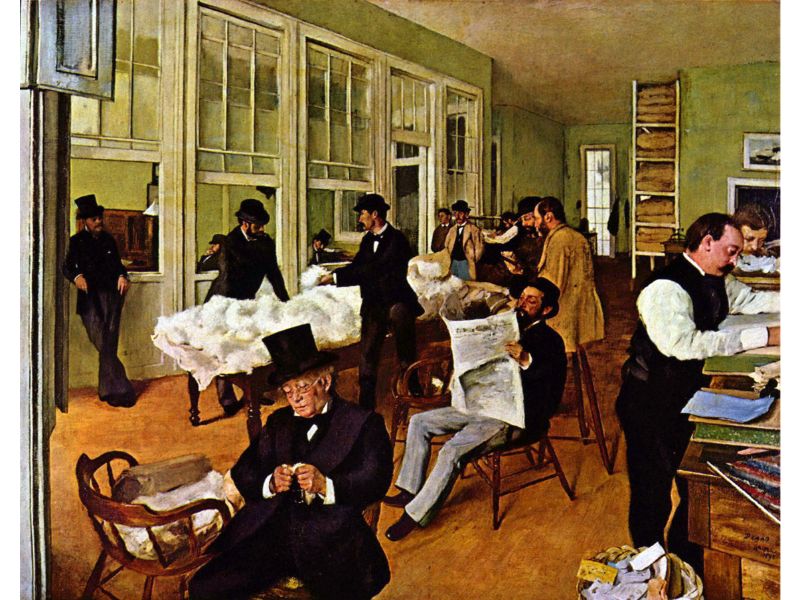 Degas - The Cotton Exchange by Degas