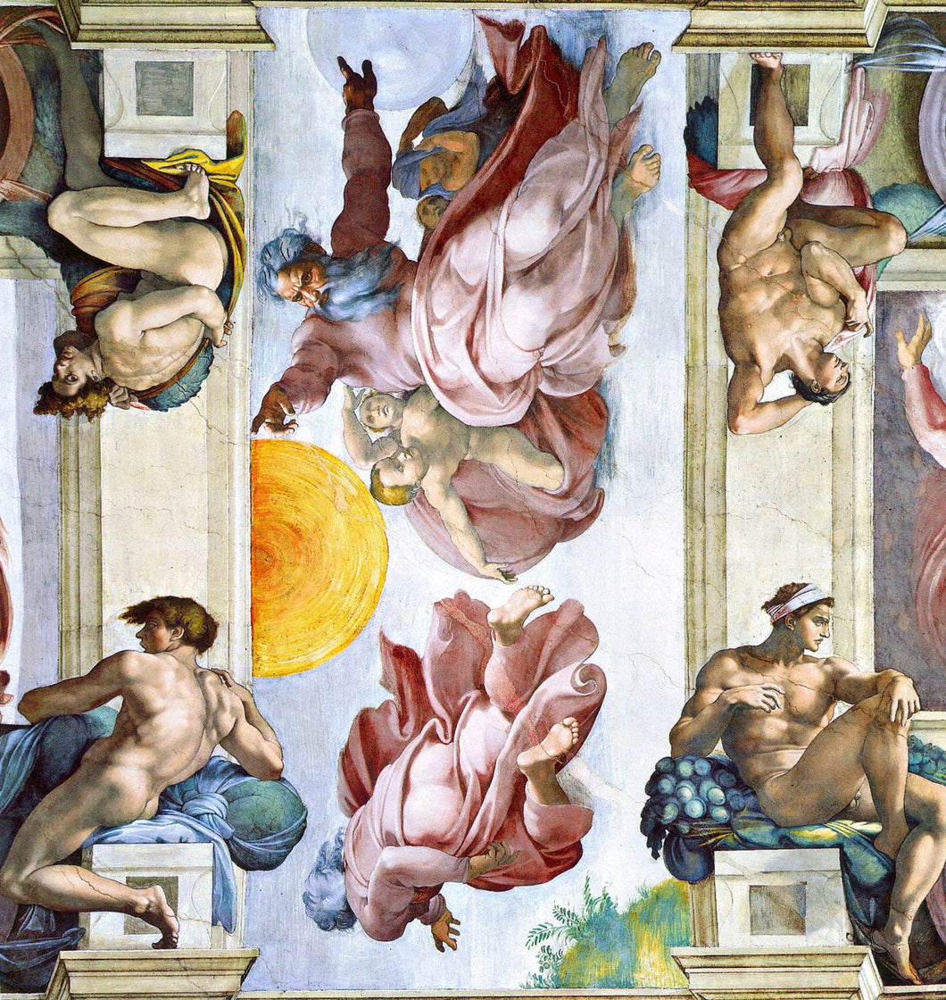 Michelanglo - The Creation of Sun, Moon, and Plants by Michelangelo